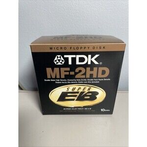 TDK MF-2HD Micro Floppy Disk Super EB  10 Pack NEW Sealed Disks Disc